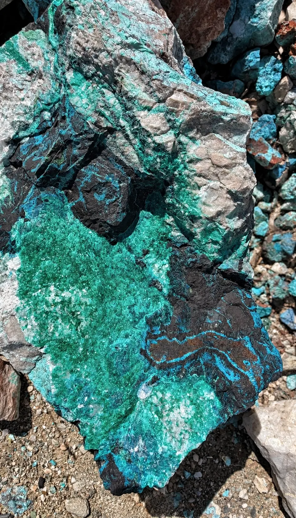Natural copper mineralization