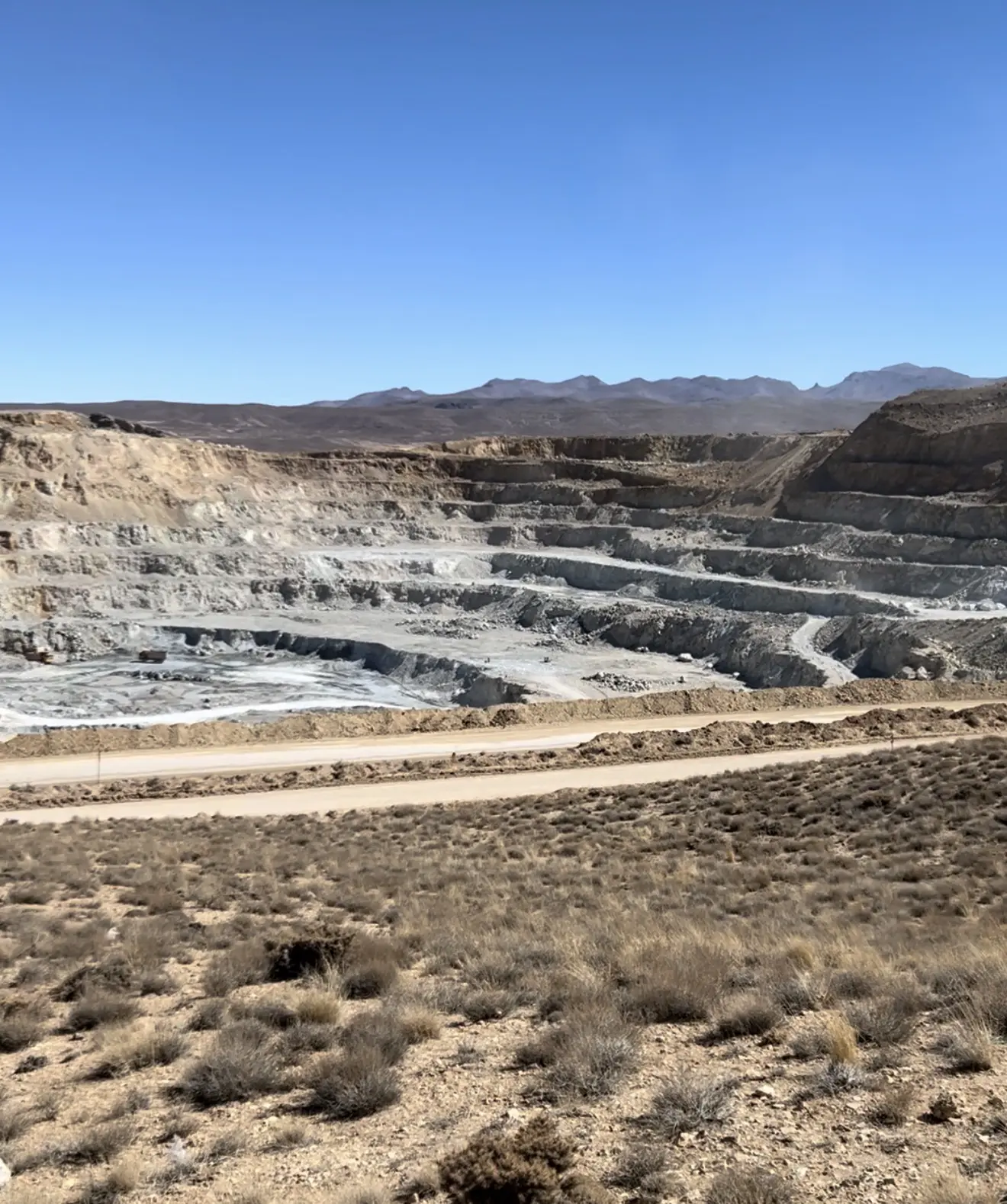 Large-scale open-pit mining operation